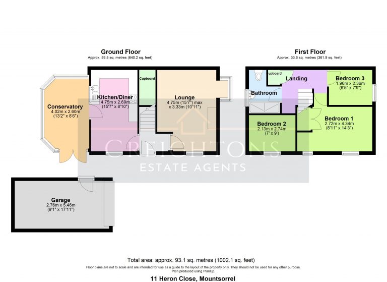 11 Heron Close, Mountsorrel UPDATED FLOORPLAN