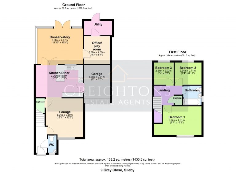 9 Gray Close, Sileby floorplan