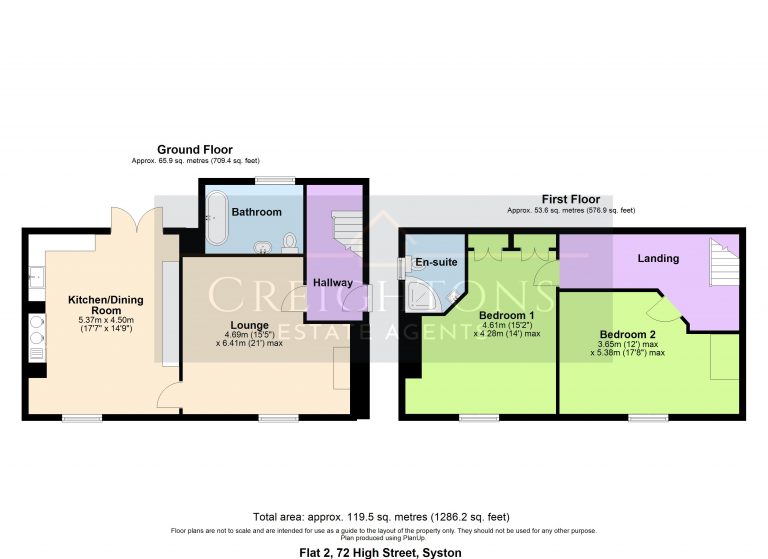 Flat 2 72 High Street Syston FP